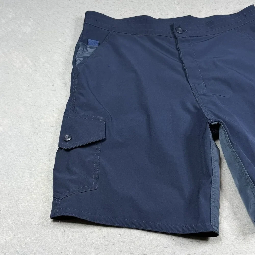 VTG Birdwell Beach Britches Birdie Board Shorts Cargo Men’s Medium Blue Nylon